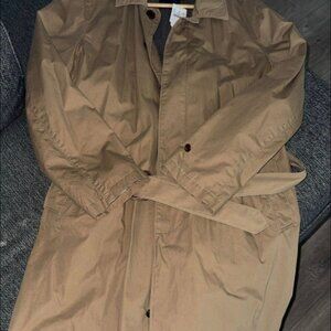 BNWT J Crew Mens Trench Coat Size Large